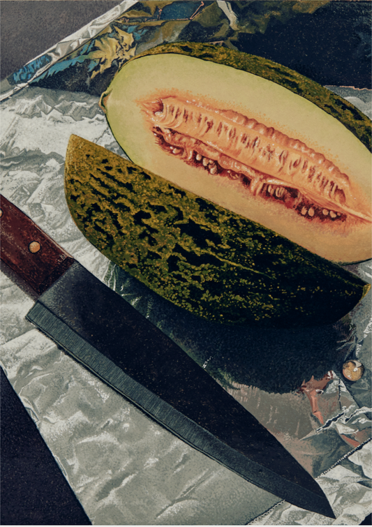 Melon & Knife on Foil